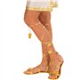 NET TOYS Sandales de Romain Femme Or Antiquité Chaussure doré Déesse Grec Chaussures d'Elfe Romaine Dame Sandales Romaine Grecqu