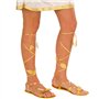 NET TOYS Sandales de Romain Femme Or Antiquité Chaussure doré Déesse Grec Chaussures d'Elfe Romaine Dame Sandales Romaine Grecqu