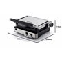 Ariete 1918 Grill & Taste Electrique 2000W Plaques Amovibles Plaque Flottante 5 Niveaux Températures d'Ouverture 180 Degrés Cold