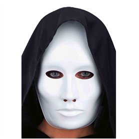 masque neutre blanc en plastique fin