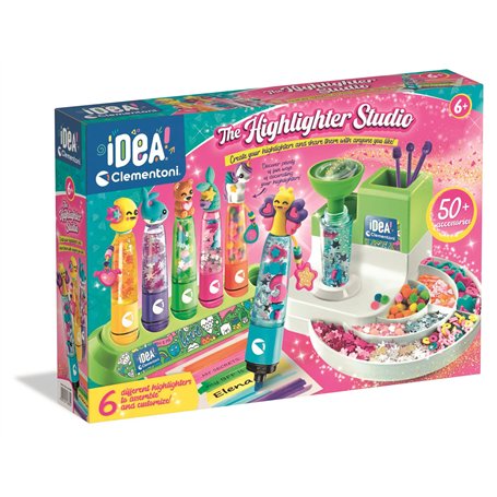 Clementoni Idea 18860 Surligneur d'atelier avec Plus de 50 Accessoires – Jouet créatif