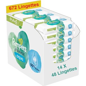 Pampers Lingettes Bébé Aqua Harmonie 0%