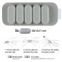 Electraline 71707 Pack de 5 clips de câble magnétiques avec bande métallique adhésive incluse, organiseur de bureau pour câbles 