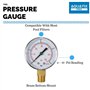 Manomètre pour eau Manomètre pour piscine 60PSI 1/4 "NPT Montage inférieur, filetage en pouces Balances mécaniques Manomètre Man