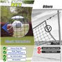 HTIANMM Poteaux de Volley-Ball, Support de Filet de Badminton Portable, poteaux de Volley-Ball intérieur extérieur avec Base rem