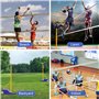 HTIANMM Poteaux de Volley-Ball, Support de Filet de Badminton Portable, poteaux de Volley-Ball intérieur extérieur avec Base rem