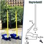 HTIANMM Poteaux de Volley-Ball, Support de Filet de Badminton Portable, poteaux de Volley-Ball intérieur extérieur avec Base rem