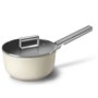 Smeg CKFS2011CRM Casserole, crème, antiadhésive, aluminium, fond breveté, 20 cm