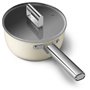 Smeg CKFS2011CRM Casserole, crème, antiadhésive, aluminium, fond breveté, 20 cm