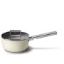 Smeg CKFS2011CRM Casserole, crème, antiadhésive, aluminium, fond breveté, 20 cm