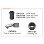 CMT CMT10 Fraise électronique professionnelle pour bords 550 W-230 V avec pinces 6/8 mm, orange/noir