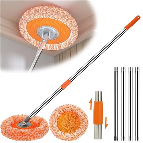 Balai serpillère réglable for Murs et sols – Tête rotative à 360°