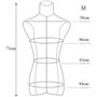 SHANYAYALI Mannequin de tailleur - Forme de robe - Torse - Mannequins pour étudiants - Avec base en bois - Fenêtre de mariage