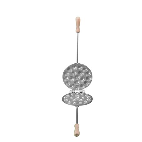 CBE Moule à pâtisserie en Forme de gaufres en Forme de cœur Noix - pour Appareil à feu - Fabriqué en Italie