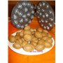 CBE Moule à pâtisserie en Forme de gaufres en Forme de cœur Noix - pour Appareil à feu - Fabriqué en Italie