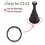 1neiSmartech Cadre noir cadre extérieur pour casque compatible avec Citroen C3 2003-2009 et C2 2003-2010, pour OEM 7589V0 Masque