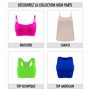 Risalti Ensembles Fille Brassiere Fille et Culottes Fille en Microfibre - Crop Top Fille et Boxer Fille, Soutiens-Gorge Fille et