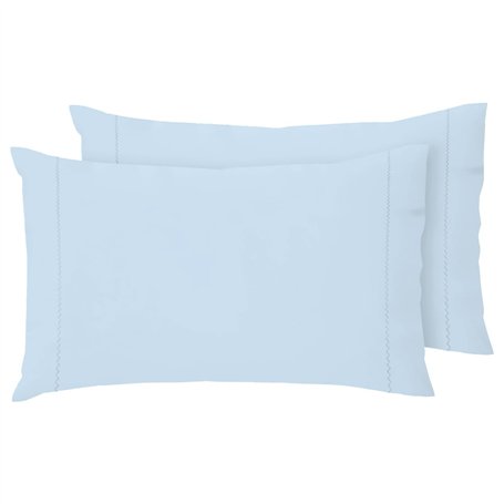 Giovanni Dolcinotti | Lot de 2 taies d'oreiller colorées avec Rabat et Finition Zigzag – 50 x 80 cm – 100% Coton – Fabriqué en I