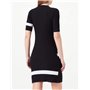 Love Moschino Robe à Manches Courtes, Noir, 42 Femme