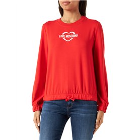 Love Moschino Sweat-Shirt à Manches Longues Coupe Droite Maillot de survêtement