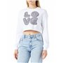 Love Moschino Cropped Fit Sweat-Shirt à Manches Longues et col Rond Maillot de survêtement