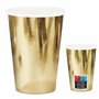 Decoraparty Set de vaisselle du Nouvel An en or pour 6 personnes, décorations dorées de table jetable pour réveil, dernière anné