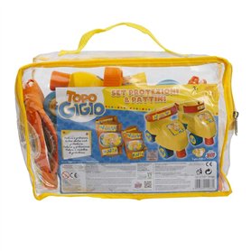 Grandi Giochi - Topo Gigio Set de Patins à roulettes avec Protection