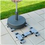 Lot de 2 Rouleaux pour déplacement Rapide – Chariot pour déplacement Lourd – 6 x 8 x 34,5 cm, Gris