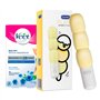 Durex Play Sorbett-Oh Vibrateur en silicone rechargeable Stimulateur féminin imperméable doux + bandes dépilatoires Easy-Gel Ais