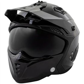 A-PRO SRL Casque Moto Jet Cafe Racer Homologué ECE 22-06 Visière Scooter Custom Noir M