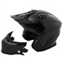 A-PRO SRL Casque Moto Jet Cafe Racer Homologué ECE 22-06 Visière Scooter Custom Noir M