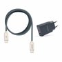 USB-A + USB-C 20W Charger with Type-C Cable 1m | Fast Charge 3A | Soft Silicone | CE Certified | Safe & Compatible with iPhone