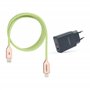 USB-A + USB-C 20W Charger with Apple-Compatible Cable 1m | Fast Charge 3A, Soft Silicone, Compatible with iPhone & iPad