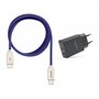 USB-A + USB-C 20W Charger with Type-C Cable 1m | Fast Charge 3A | Soft Silicone | CE Certified | Safe & Compatible with iPhone, 