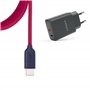 USB-A + USB-C 20W Charger with Type-C Cable 1m | Fast Charge 3A | Soft Silicone | CE Certified | Safe & Compatible with iPhone, 