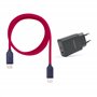 USB-A + USB-C 20W Charger with Type-C Cable 1m | Fast Charge 3A | Soft Silicone | CE Certified | Safe & Compatible with iPhone, 
