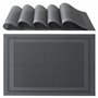 IPEA Sets de Table élégants 45 x 30 cm pour Dîner, Déjeuner, Petit Déjeuner - 6 unités - Set de Table Lavable, Résistant au Chal