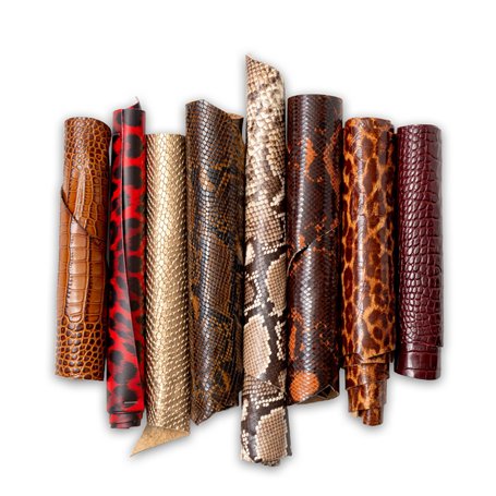 IPEA 1 Kg de Chutes de Véritable Cuir Imprimé Animalier