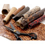IPEA 1 Kg de Chutes de Véritable Cuir Imprimé Animalier, Serpent, Python en Dimensions et Couleurs Aléatoires – Made in Italy – 