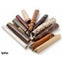 IPEA 1 Kg de Chutes de Véritable Cuir Imprimé Animalier, Serpent, Python en Dimensions et Couleurs Aléatoires – Made in Italy – 