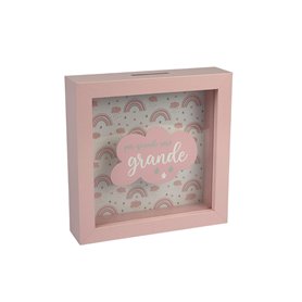Grande Tirelire en Bois Rose