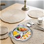 Assiette à Compartiments en Forme de Panda Plateau Repas 3 Compartiments pour Camping