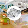 Assiette en Acier Inoxydable, Assiette à Compartiments en Forme de Panda Plateau Repas 3 Compartiments pour Camping, Repas des E