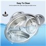 Assiette en Acier Inoxydable, Assiette à Compartiments en Forme de Panda Plateau Repas 3 Compartiments pour Camping, Repas des E