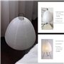 YANROSE Lampe Lanterne en Papier de Riz Blanc, Lampe de Table, Lampe de Bureau, Chambre à Coucher, Chevet, Salon, Salle à Manger