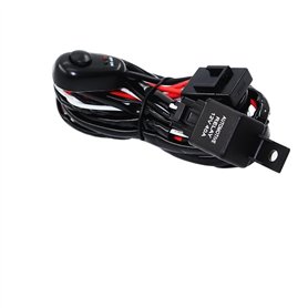 SPAKAMTZTK Kit de harnais de câblage universel de câble automatique 2 LED 9-16V 180W Ligne de lumière de brouillard de phare de