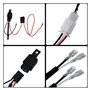 SPAKAMTZTK Kit de harnais de câblage universel de câble automatique 2 LED 9-16V 180W Ligne de lumière de brouillard de phare de 