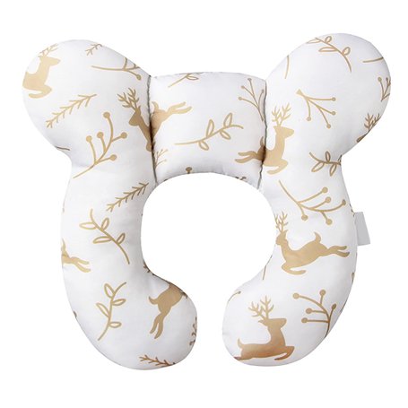 Bébé Oreiller Support de Cou Oreiiler de Voyage Calé-tête Bébé Autonomie Oreiller Poussette Siège de Voiture en Forme U Oreiller