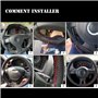 Vintree Couvre Volant en Microfibre Souple sur Le Volant de la Voiture avec Aiguille et Fil Accessoires intérieurs Universal Lea