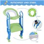 Siège de Toilette Enfant Réglable, Siège de Toilette avec Escalier Réglable en Hauteur, Entraîneur de Toilette pour Enfants en B